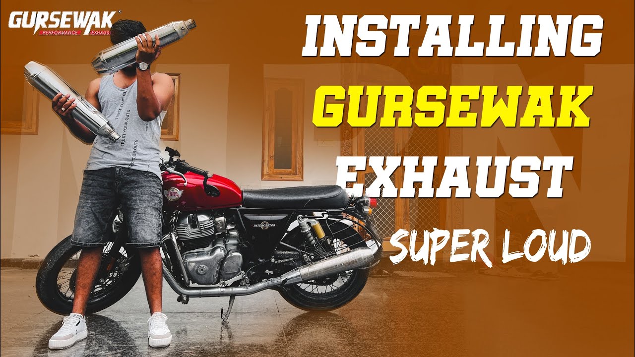 INSTALLING GURUSEWAK EXHAUST FOR INTERCEPTOR 650 TELUGU MOTOVLOG