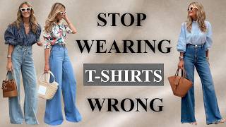 7 T Shirt Outfit Ideas For Women Over 40 That Always Look Stylish