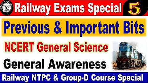 Railway Important & Previous Bits -5 RRB NTPC & Group D Mega course  NCERT Physics  by SRINIVASMech