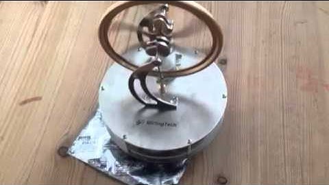 Stirling engine running on ice