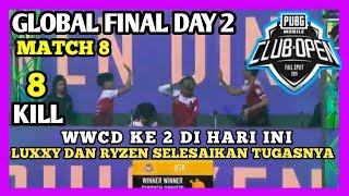 BTR WWCD DI MATCH 8 PMCO GLOBAL FINAL 2019 !! DAN MENJAUHKAN POIN DENGAN TIM TES