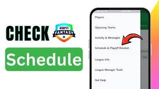How to Check Schedule in ESPN Fantasy Football 2026 ESPN Fantasy Schedule