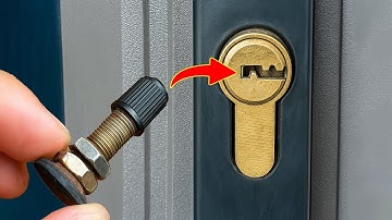 Emergency Door Opening Without Key 😱 !! Easy And Quick With Valve Stem