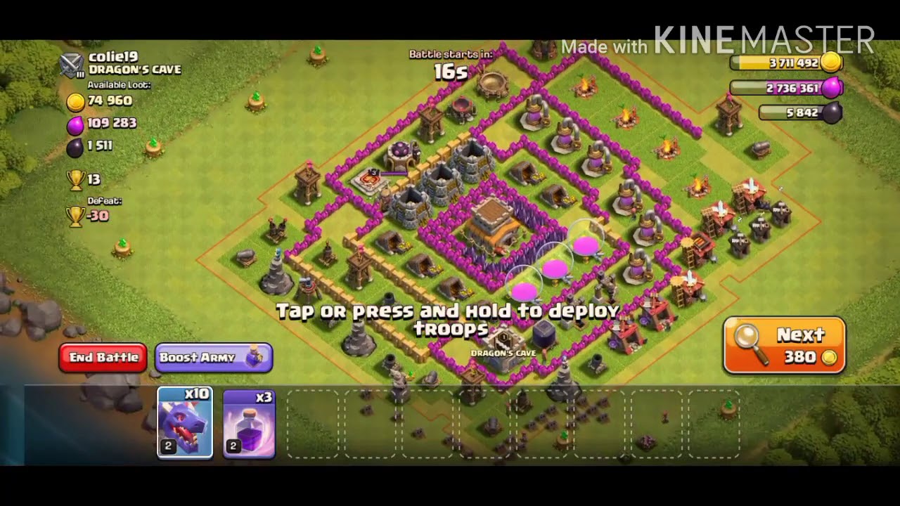 coc #4 gameplay 10 dragon and 3 ragespell  /sharma gaming