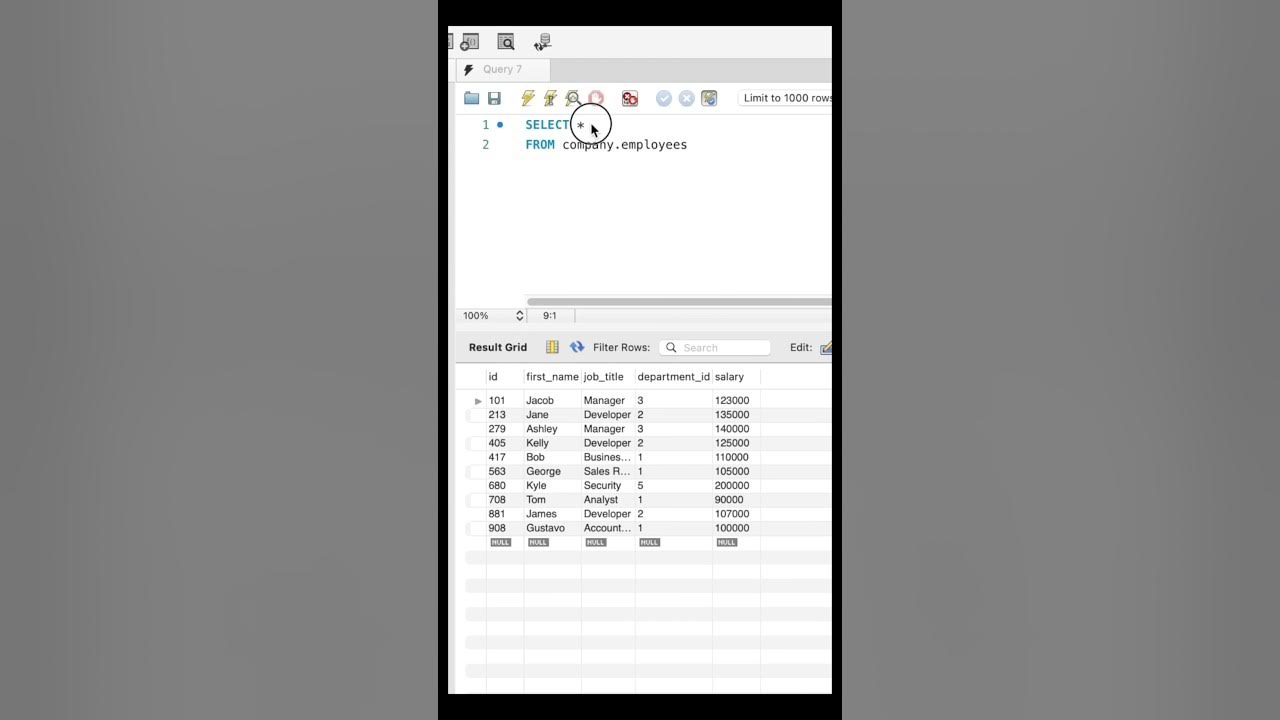 SQL Tutorial: How to get all unique values of a column #shorts