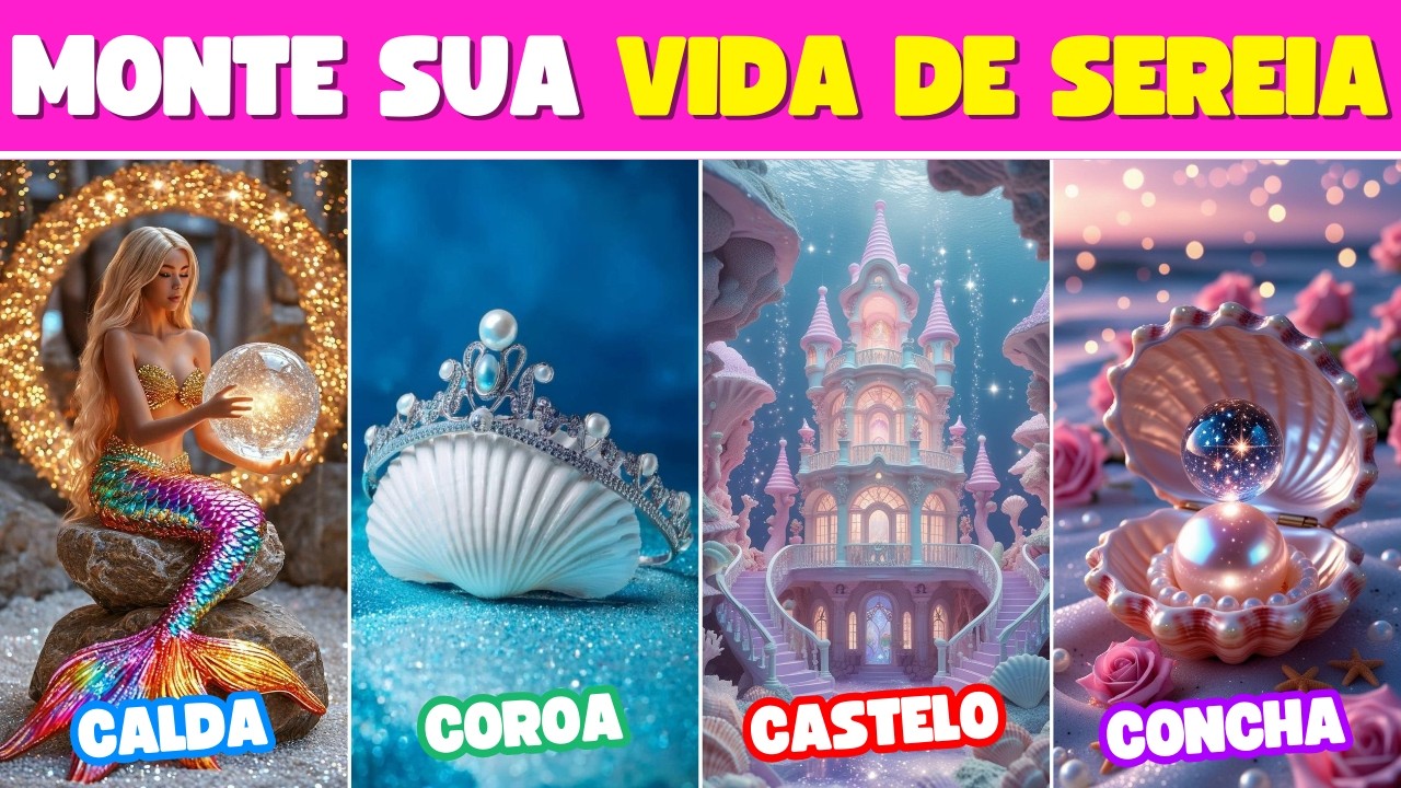 👑 MONTE SUA VIDA DE SEREIA DOS SONHOS! 🌊✨ Jogo das Escolhas do Fundo do Mar | Globo Quiz