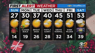 First Alert Weather: Frigid temperatures for Christmas