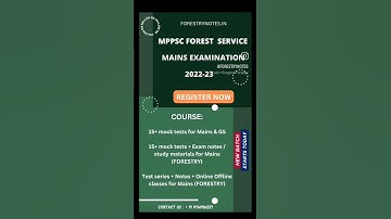 MPPSC Forest service #mppsc #mppscforest #forestservice #acf_ranger #madhyapradesh