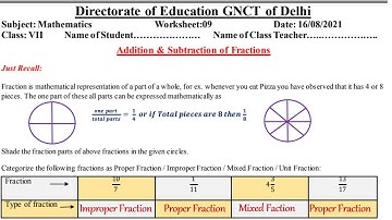 Mathematics Worksheet9 Class7 (16/8/2021)English Medium | Worksheet 9 Maths Class 7 English medium |