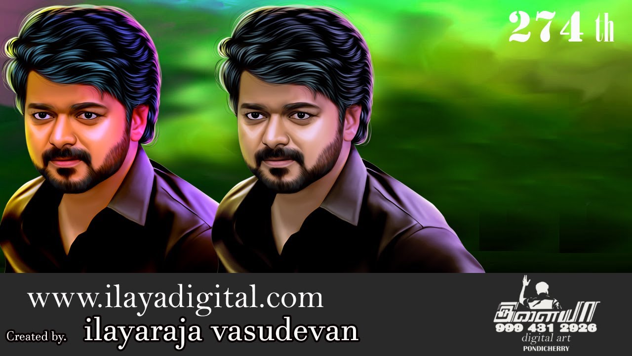 Vijay / Varisu /Digital painting/ Beginners /Tamil/Oil Effect ...