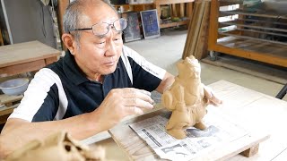 Amazing Kyoto tile craftsmen! The manufacturing process of the guardian deities placed on the roof!