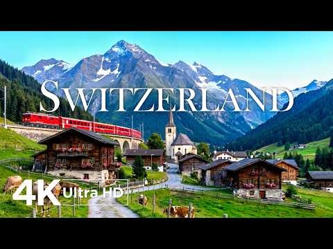 Switzerland 4K UHD 🇨🇭 | Alpine Paradise, Snow Peaks, Lakes & Fairytale Villages