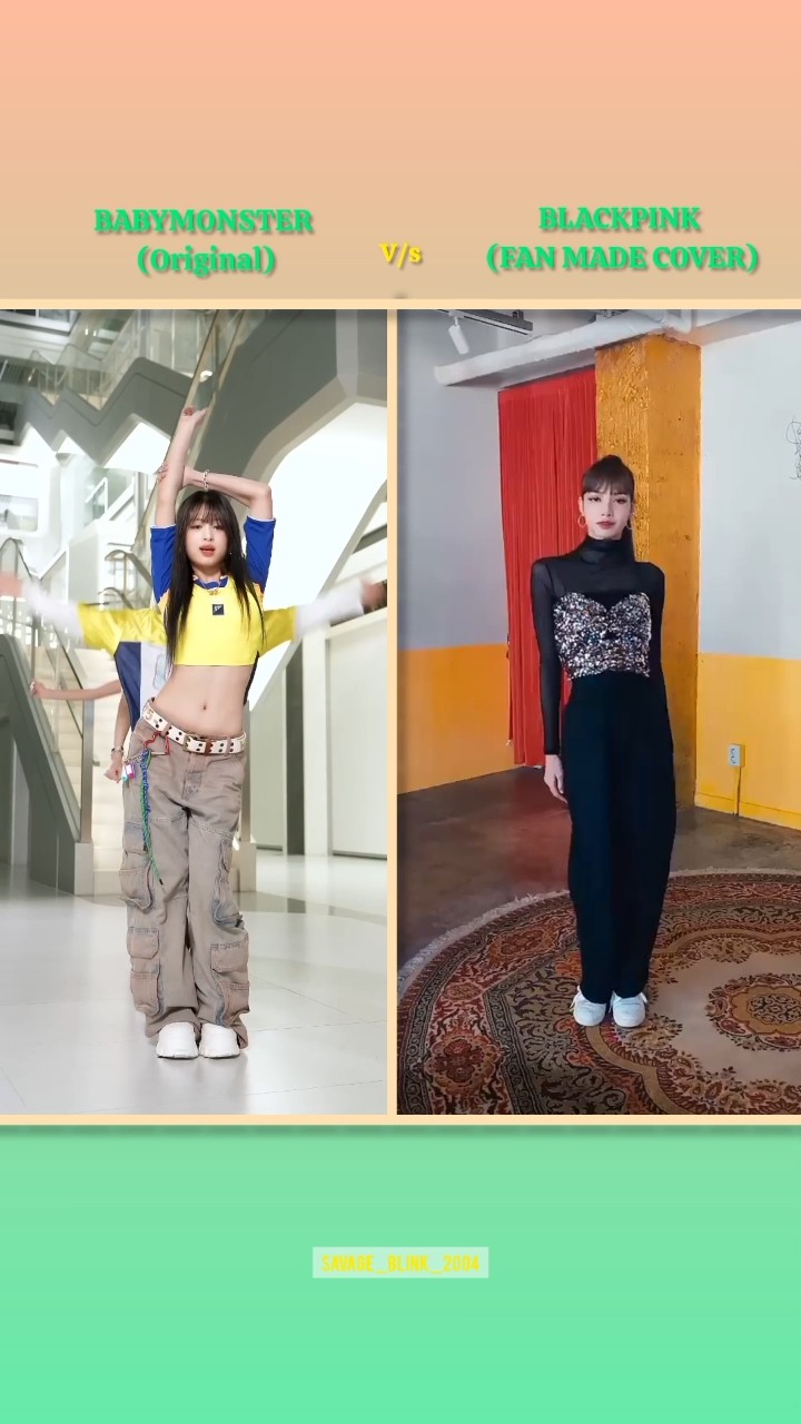 DRIP - BABYMONSTER (original) V/S BLACKPINK (fan made cover) #jennie #lisa #rosé #jisoo #blackpink