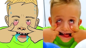 Vlad and Nikita play Hide and Seek with Balloons funny drawing meme