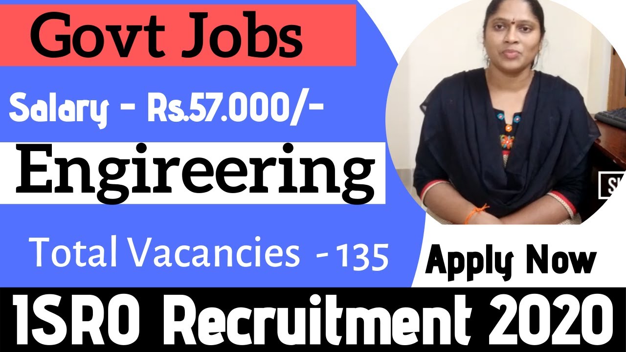 ISRO Recruitment 2020 for Scientist Engineers in telugu,  New telugu jobs in 2020 ,AP TS Jobs