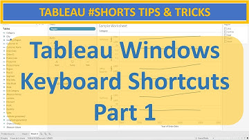 Essential Windows Keyboard Shortcuts for Tableau Desktop & Tableau Public  -  Part 1 | #Shorts