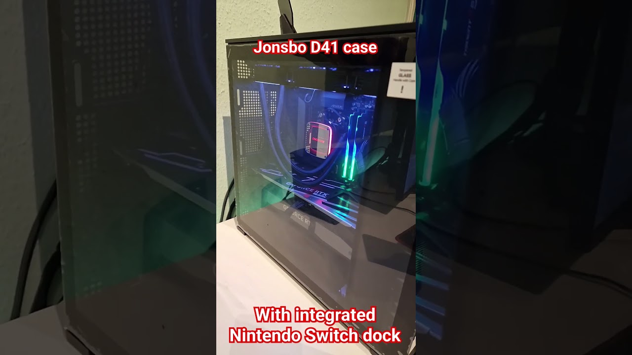 Jonsbo D41 case with integrated Nintendo Switch docking. 