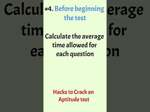 13 Hacks to Crack an Aptitude test for Job interview