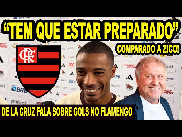 TEM QUE ESTAR PREPARADO DE LA CRUZ FALA SOBRE GOLS NO FLAMENGO! COMPARAÇÃO A ZICO E+! ZONA MISTA class=