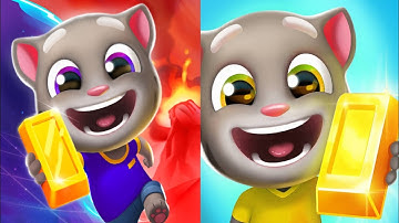 Talking Tom Time Rush Vs Talking Tom Gold Run Gameplay