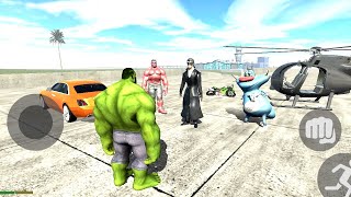 Hulk meets Krish, Oggy and Red Hulk || Indian bike driving 3d game