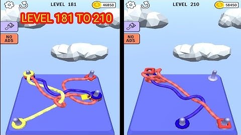 GO KNOTS 3D(LEVEL 181 TO 210) WALKTHROUGH SOLUTION