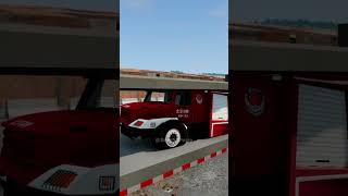 Firefighter Car Hydraulic Press Crushes Cars