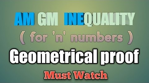 am gm inequality proof for n positive numbers