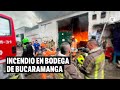 Incendio en bodega de reciclaje de Bucaramanga se encuentra controlado | El Espectador