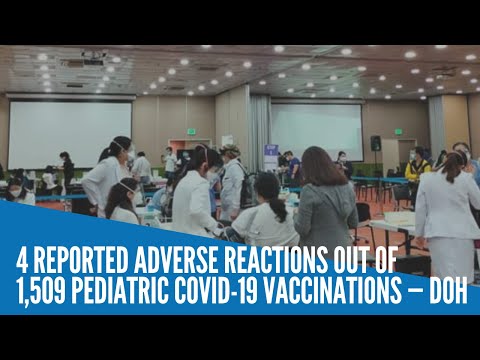 4 reported adverse reactions out of 1,509 pediatric COVID-19 vaccinations — DOH