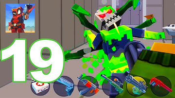 Pixel Combat: Zombies Strike - Gameplay Walkthrough Part 19 - Minigun Weapon (Android Games)