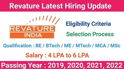 Revature Latest Hiring Update | Eligibility Criteria | Selection Process | 2019, 2020, 2021, 2022