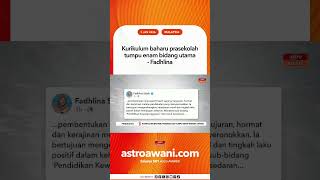 Kurikulum baharu prasekolah tumpu enam bidang utama -  Fadhlina