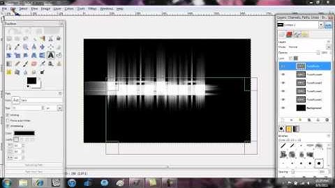 Wind blast text effect in gimp