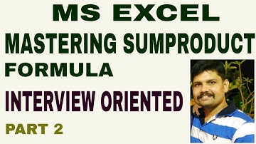 MASTERING EXCEL SUMPRODUCT FORMULA | SUMPRODUCT FORMULA IN EXCEL | EXCEL