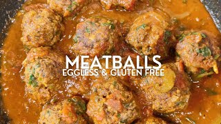 No Egg No Breadcrumbs Meatball Recipe || Gluten-free Meatballs