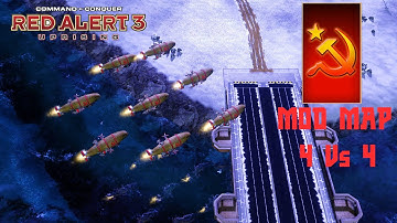 Red Alert 3 Uprising : 4 Vs 4 Random Brutal AI (Mod Map) Polar Domain V1.5 (Money 10000)