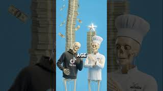 TikTok Chef vs Michelin Star Chef - Who's Actually Rich Before 30? 💰 #chef #money #success