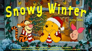 [𝗽𝗹𝗮𝘆𝗹𝗶𝘀𝘁] Snowy Winter Jazz & Chill Time Window with Pooh ☕🍂 Oldies Jazz for Chill & Calm