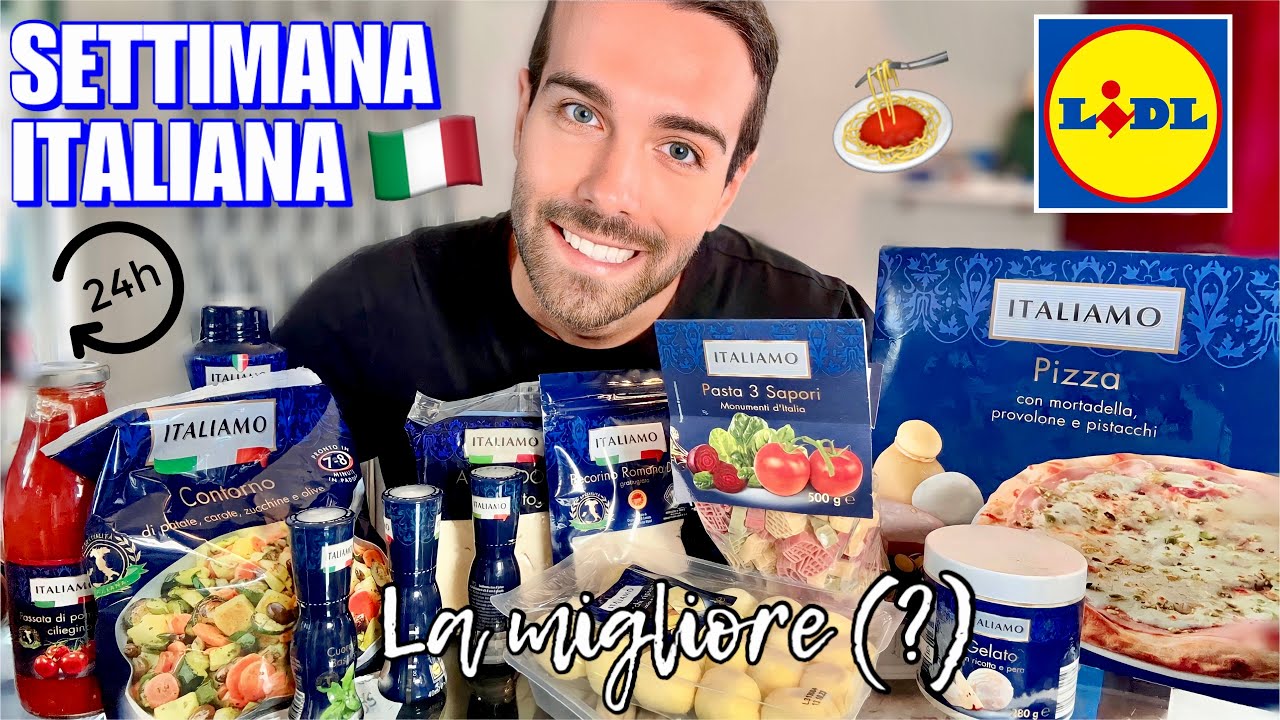 MANGIO PER 24 ORE SOLO CIBO ITALIANO DELLA LIDL! | Vlog 06/luglio/2023