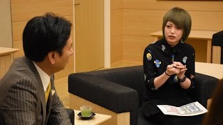 Kanoe Rana pays a courtesy visit to Governor Yamaguchi