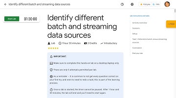 Identify different batch and streaming data sources