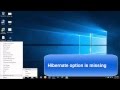 How to Get Missing Hibernate Option in windows 10 | Hibernate - Enable or Disable in Windows 10