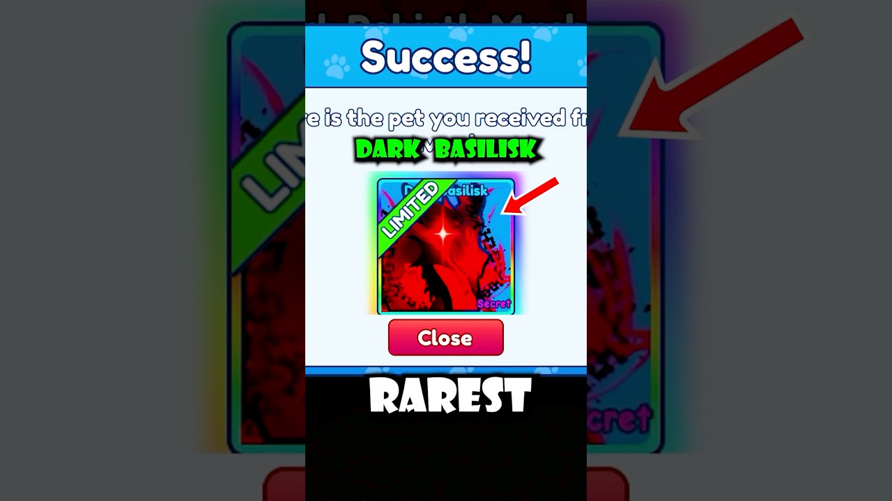 Getting Rarest Dark Basilisk Secret in BGSI