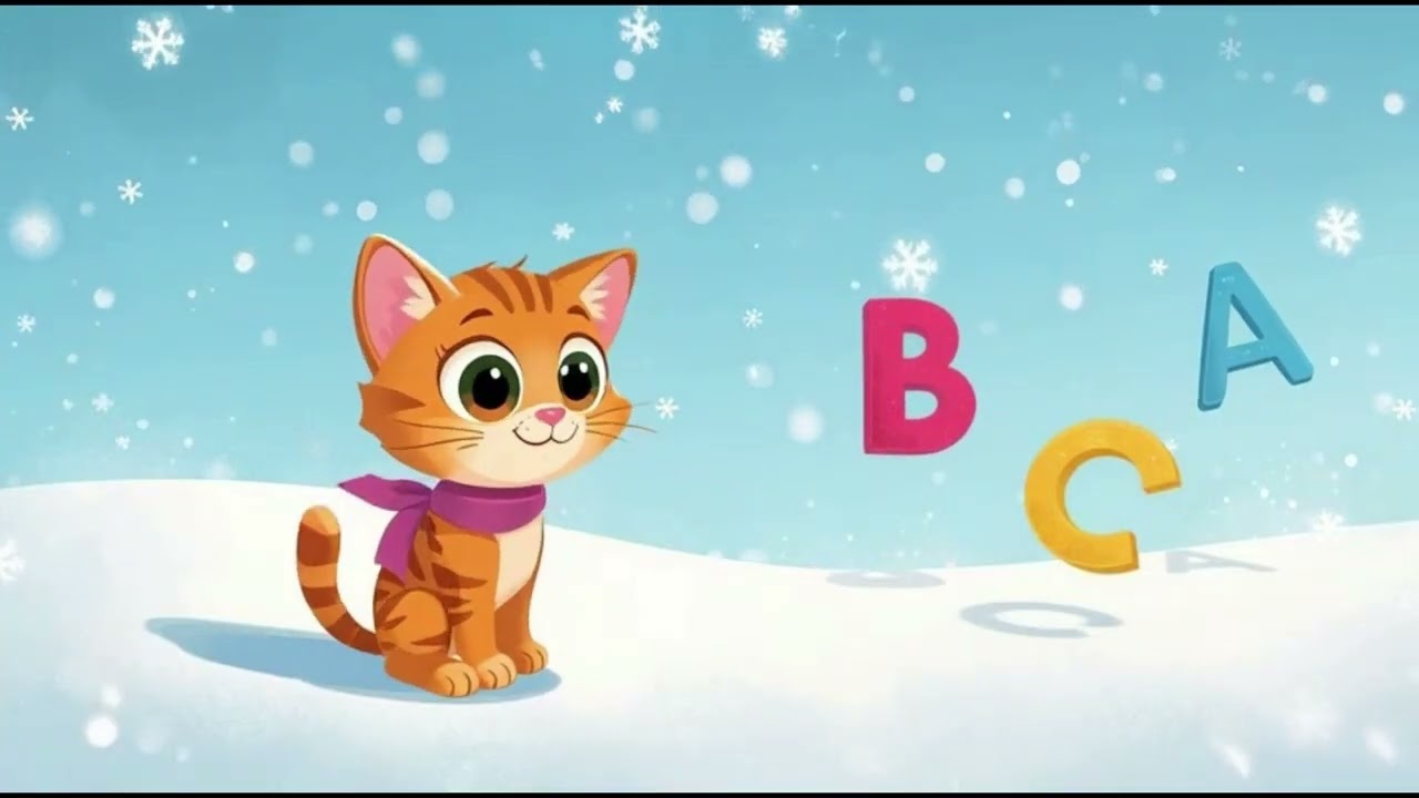 ABC Lernen mit Katze 🅰️🅱️🅾️ | Lustiges Kinderlied im Schnee