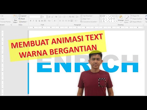  Membuat  animasi  Text Warna bergantian dengan  PowerPoint  