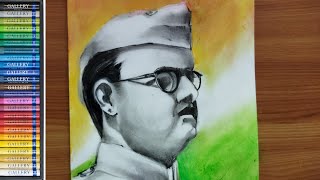 Independence day drawing// drawing NETAJI SUBHASH CHANDRA BOSE 🇮🇳🇮🇳 screenshot 5