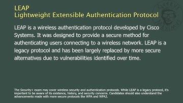 LEAP - Lightweight Extensible Authentication Protocol