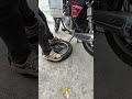 Motorcycle Tire Removal 🛵🔧💨 Super Easy Trick!