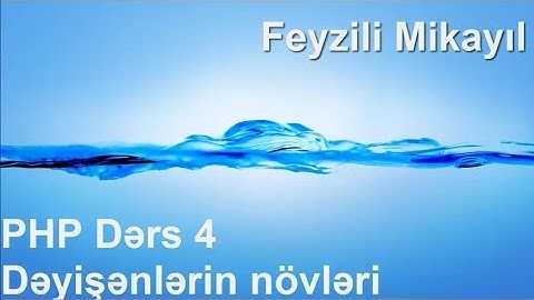 PHP dersleri 4 - deyişənlərin növləri global local və static dəyişənlər